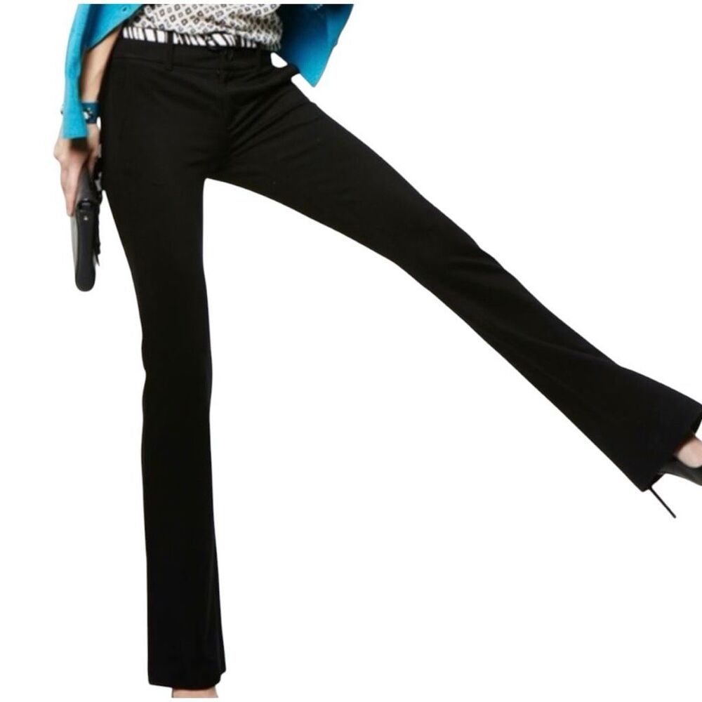 CAbi Top Notch Trouser Pants Size 10 Black Ponte Knit with Pockets Style 3202R